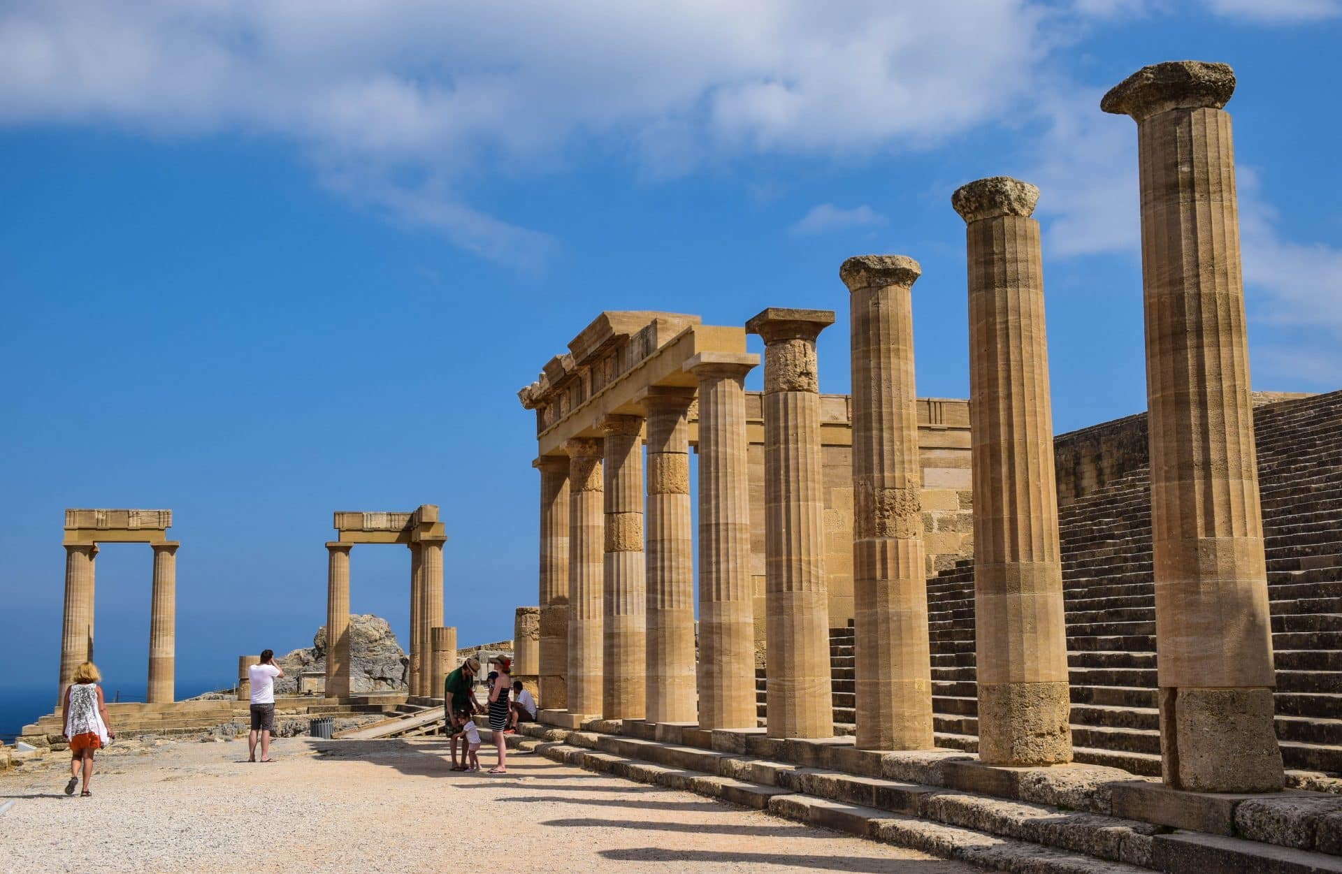 East Coast of Rhodes and Lindos Acropolis near Haraki